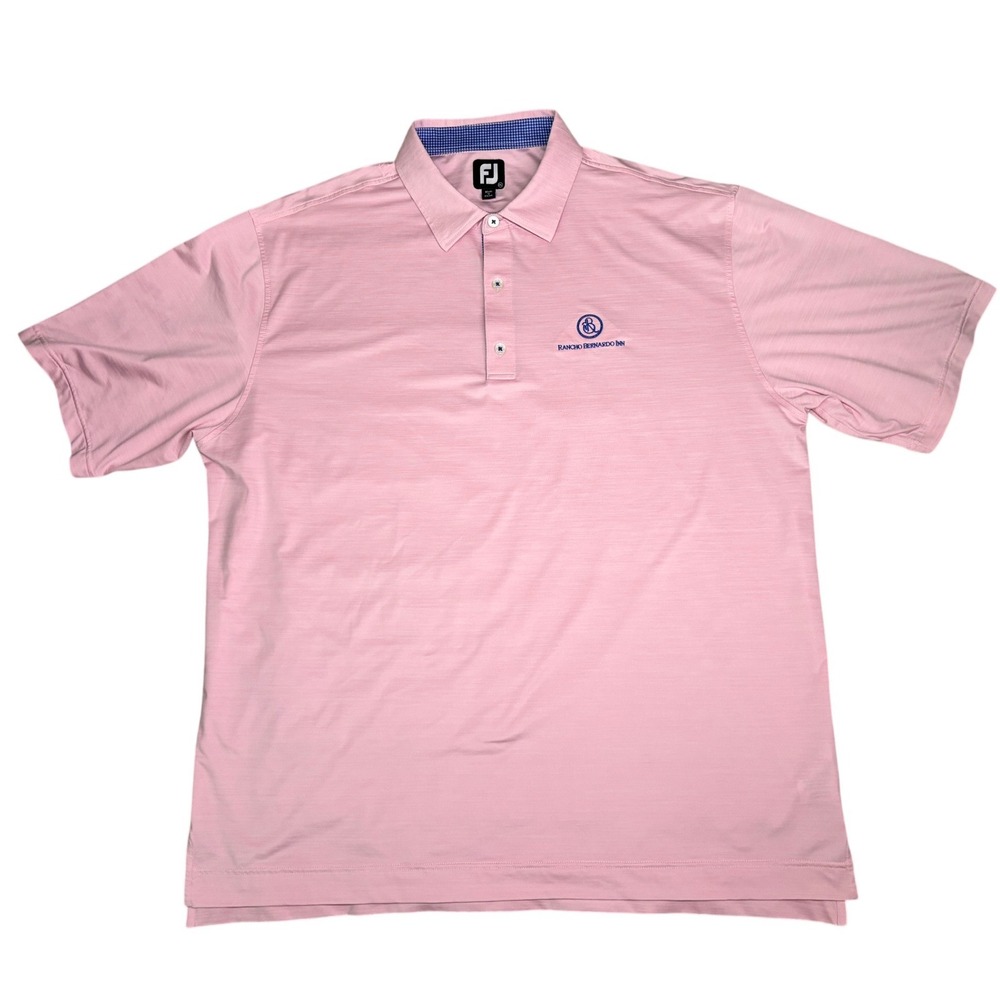FootJoy Polo Shirt Mens 2XL Pink‎ Rancho Bernardo Inn Golf Performance Stretch - Picture 2 of 10